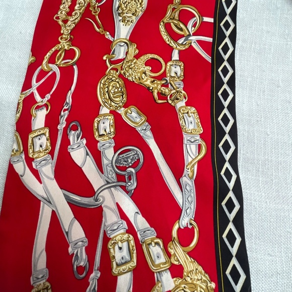 Hermes Bridges De Gala Maxi Twilly 100% Silk  8”x74”Made in France - Picture 9 of 16